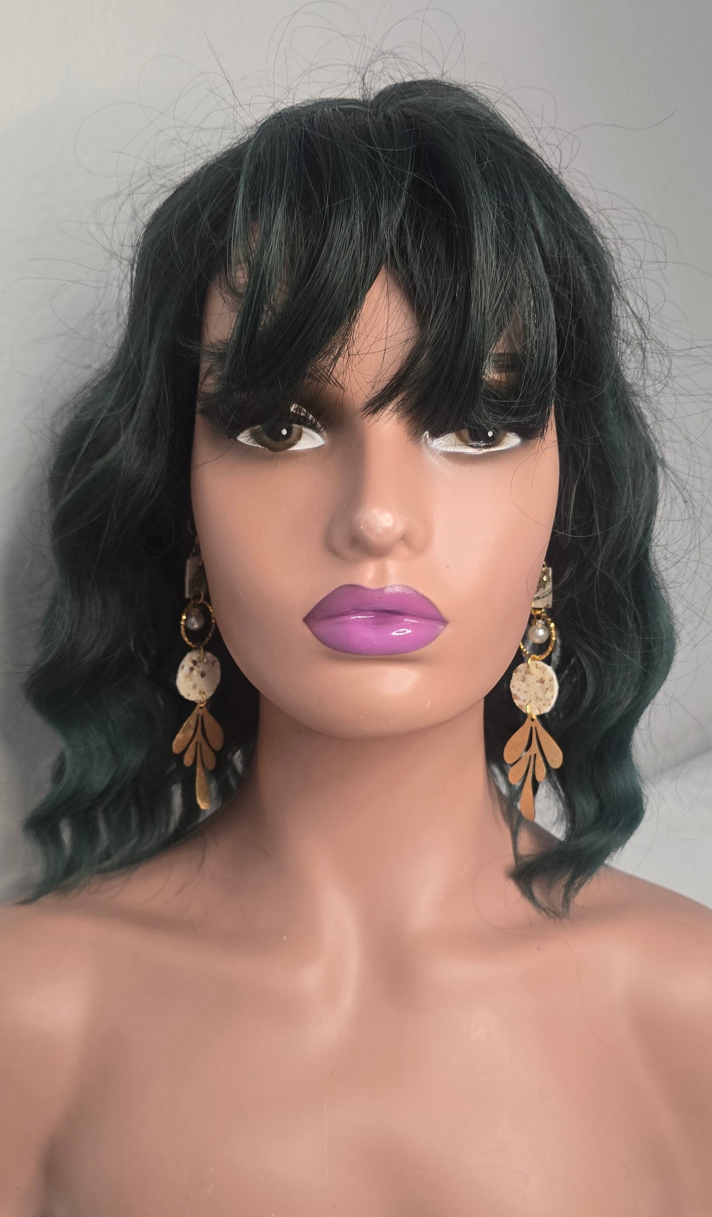 Helen - White Dangle Earrings