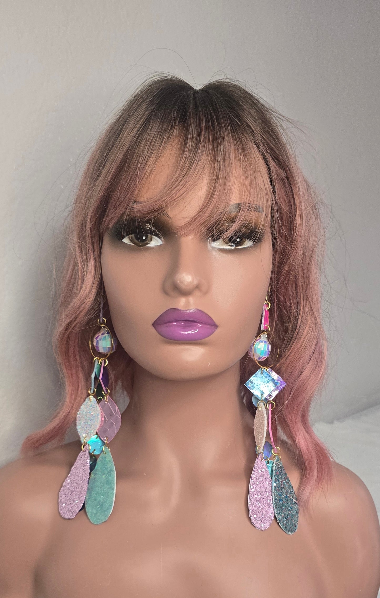 Lindsay - Pastel Iridescent Statement Earrings
