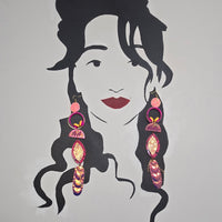 Lily - Pink Holographic Statement Earrings