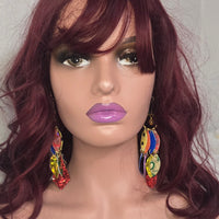 Lonni - Multicolored Rainbow Geometric Chandelier Earrings