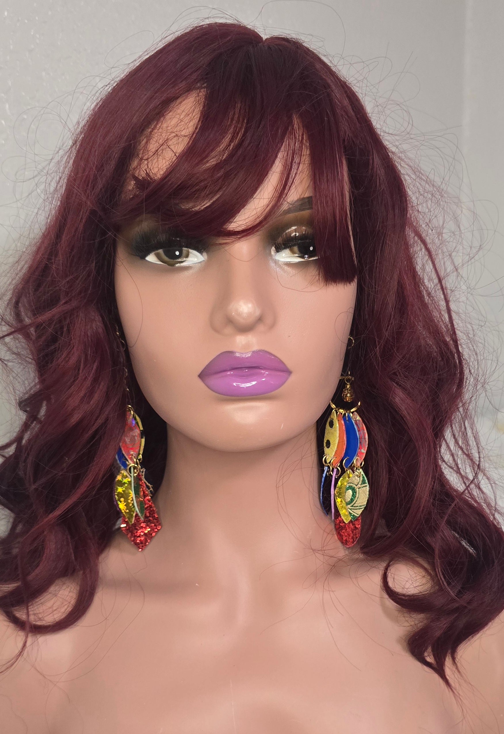 Lonni - Multicolored Rainbow Geometric Chandelier Earrings