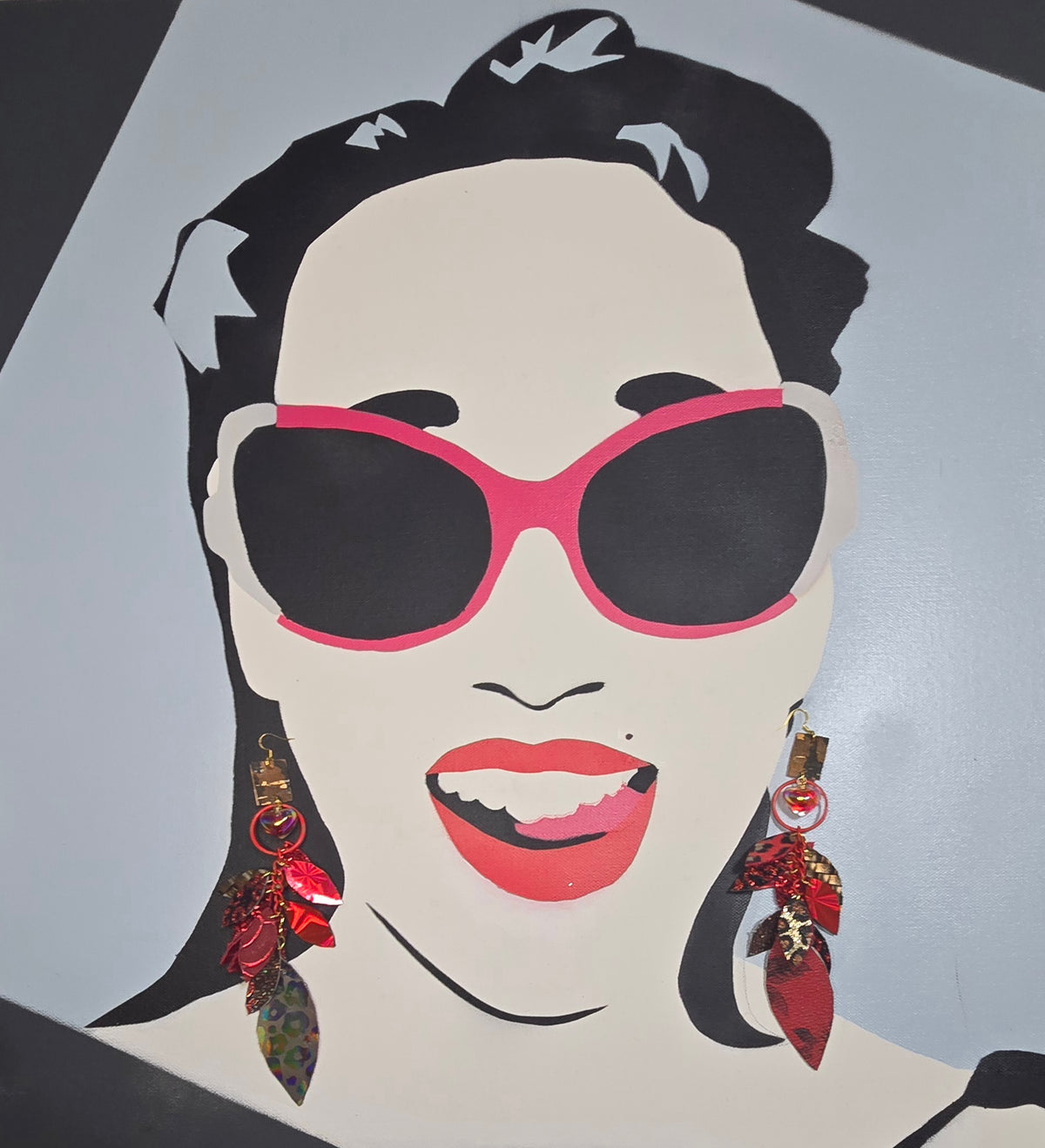 Caroline - Red Chandelier Dangle Earrings