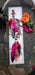 Sonja - Red Black Heart Feather Earrings