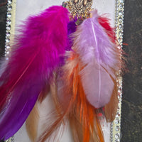 Lana - Hot Pink Festival Feather Earrings