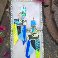 Madaline - Blue Fringe Earrings
