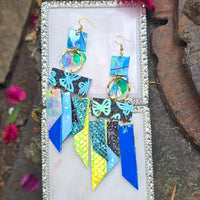Madaline - Blue Fringe Earrings