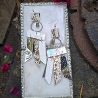 Nadia - Neutral White Fringe Earrings