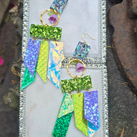 Trish - Green Pastel Fringe Earrings