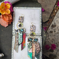 Claudia - Green Fringe Dangle Earrings