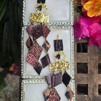 Brooke - Brown Diamond Chandelier Dangle Earrings