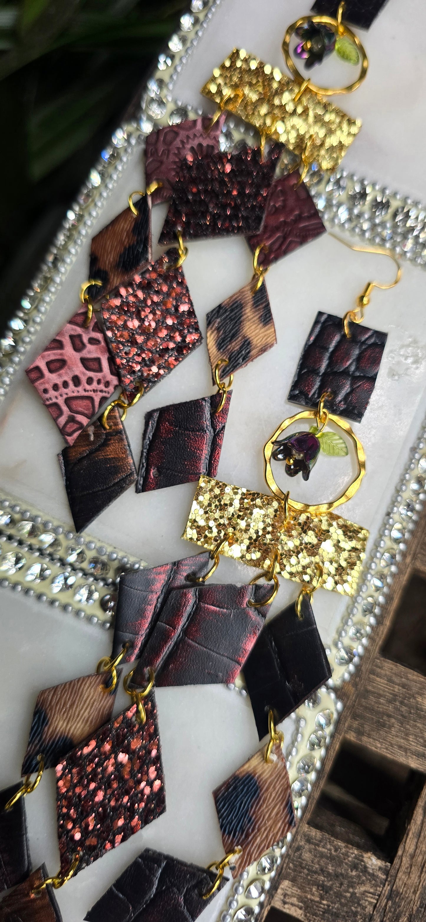 Brooke - Brown Diamond Chandelier Dangle Earrings