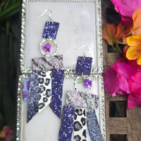 Marybeth - Purple Fringe Earrings