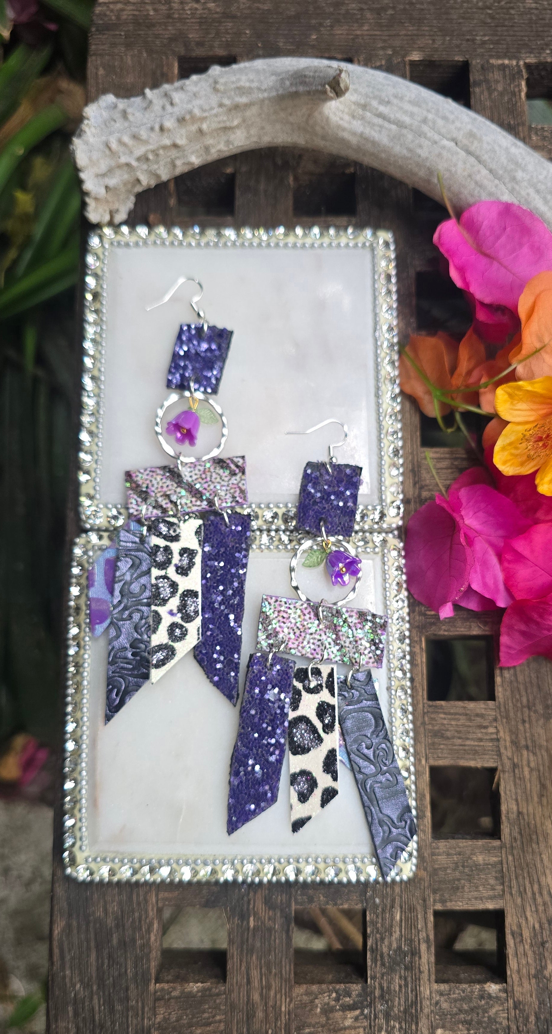 Marybeth - Purple Fringe Earrings