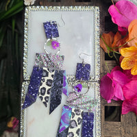Marybeth - Purple Fringe Earrings