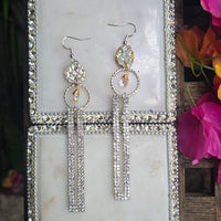 Chelsea - Rhinestone Dangle Earrings