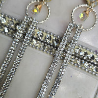 Cynthia - Rhinestone Dangle Earrings
