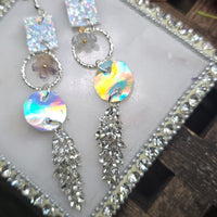Sue - Rhinestone Dangle Earrings
