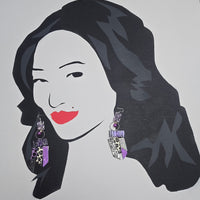 Marybeth - Purple Fringe Earrings