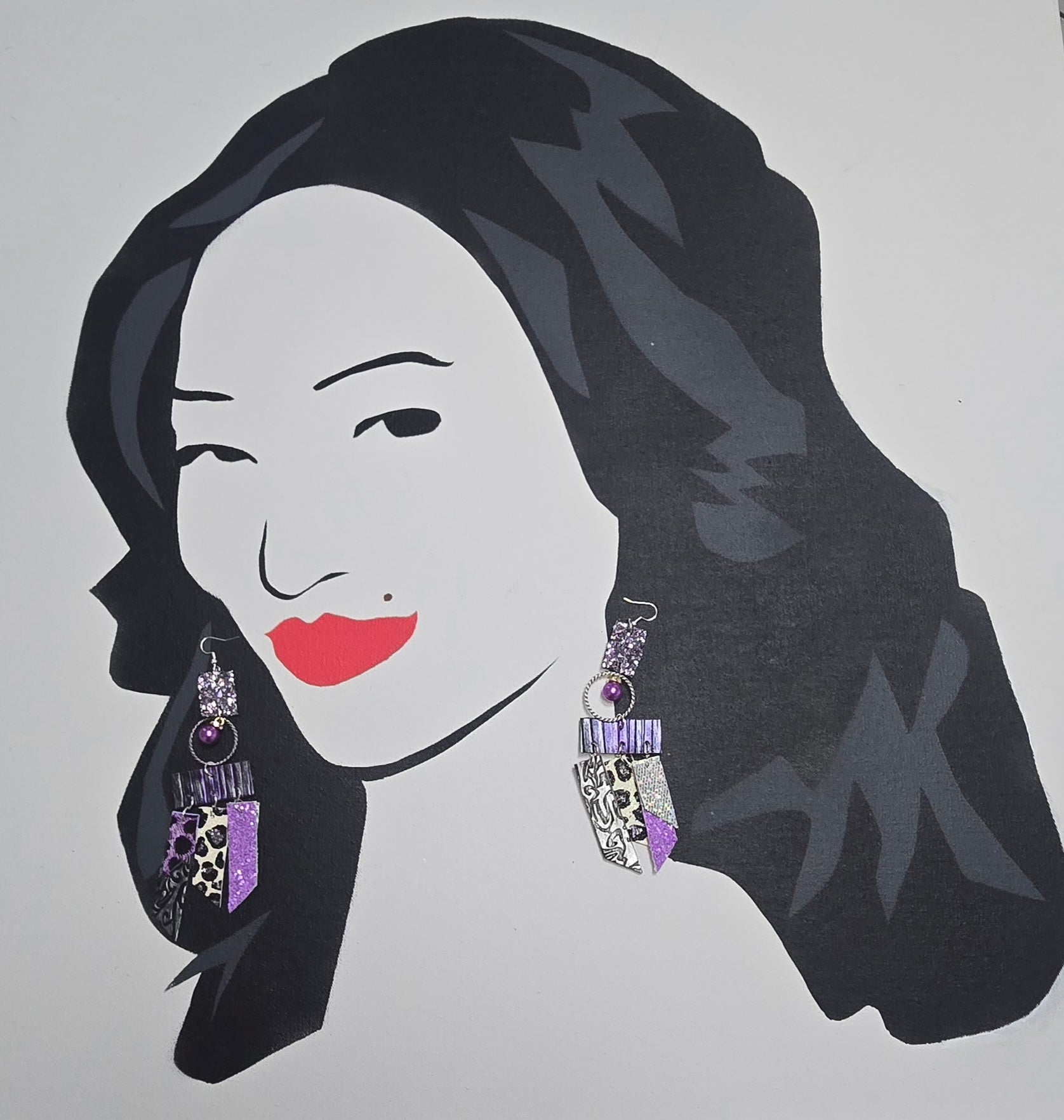 Marybeth - Purple Fringe Earrings