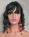 Kristin - Red Orange Diamond Chandelier Earrings