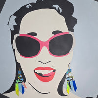 Madaline - Blue Fringe Earrings