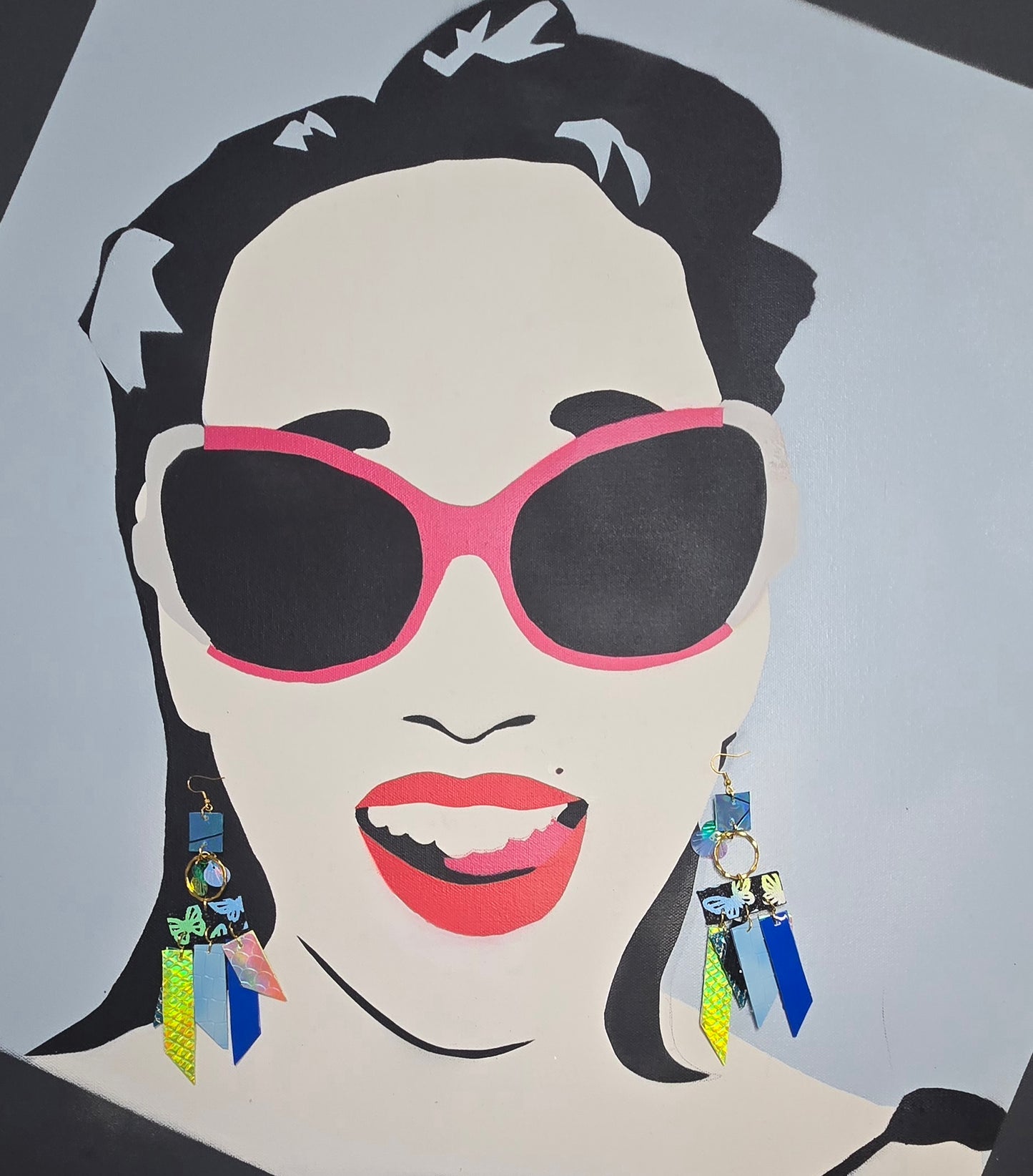 Madaline - Blue Fringe Earrings