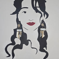 Nadia - Neutral White Fringe Earrings