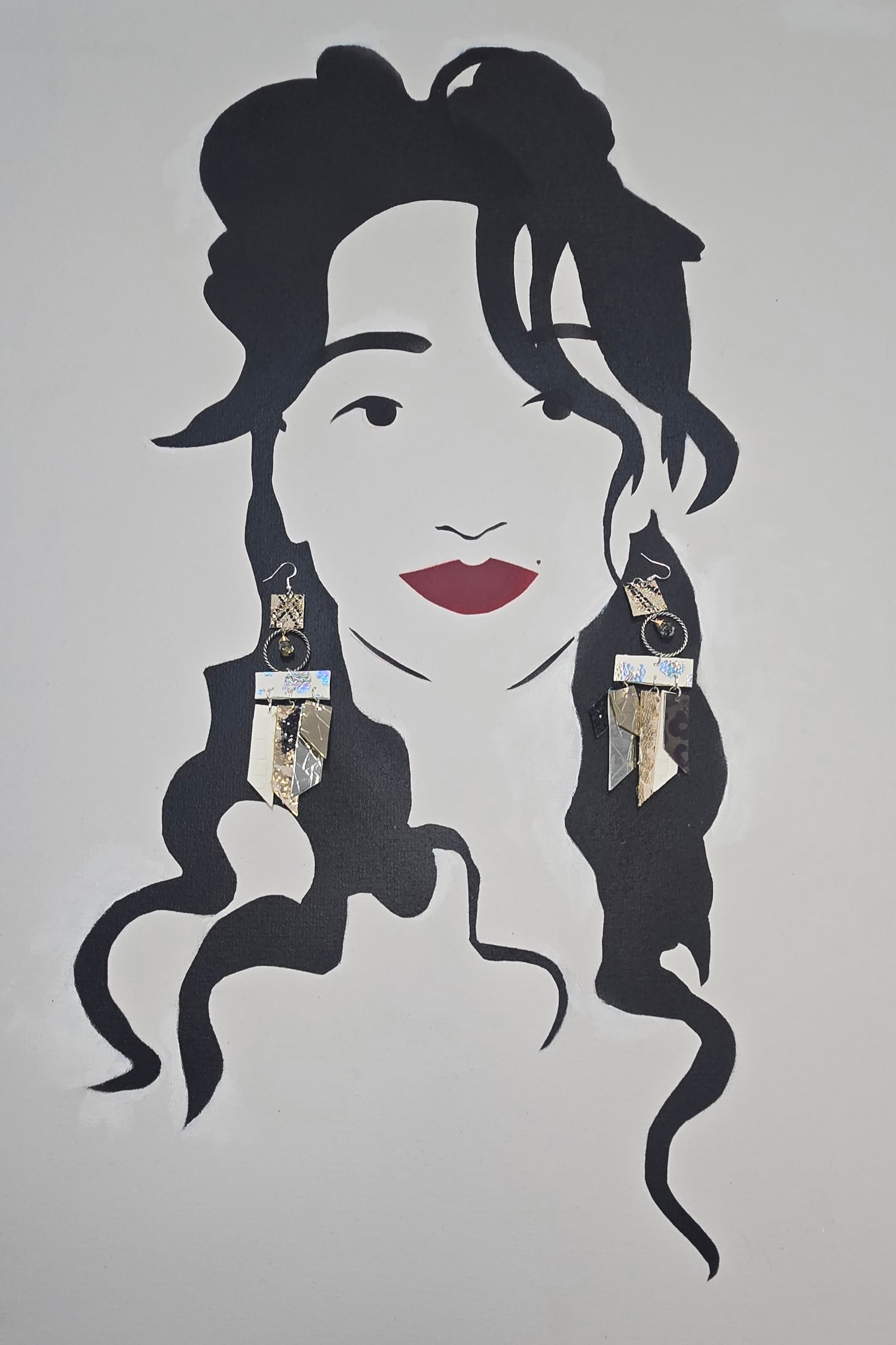 Nadia - Neutral White Fringe Earrings