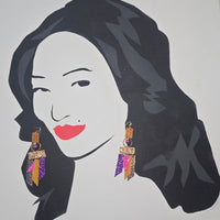 Hope - Multicolored Fringe Glittery Earrings