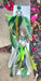 Marina - Gorgeous Green Boho Festival Feather Earrings