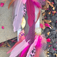 Shianne - Hot Pink Feather Earrings