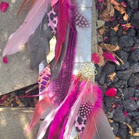 Shianne - Hot Pink Feather Earrings