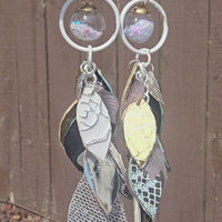 Jessica - White Teardrop Chandelier Earrings