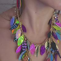 Natalia - Multicolored Animal Print 3 Layered Necklace
