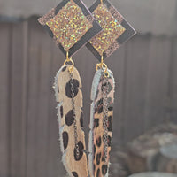 Monique - Animal Print Long Dangle Earrings