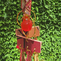 Kristin - Red Orange Diamond Chandelier Earrings
