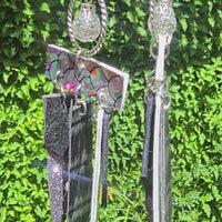 Kristin - Black Fringe Glittery Earrings