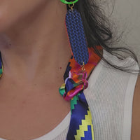 Dana - Multicolored Scarf Eyewear Chain