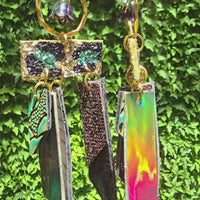 Claudia - Green Fringe Dangle Earrings