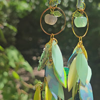 Lisa - Purple Pastel Teardrop Chandelier Earrings