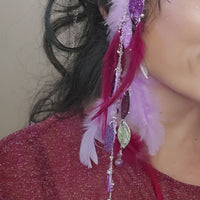 Connie - Lavender Feather Hair Jewelry Headpiece