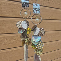 Kendell - White Gold Dangle Earrings