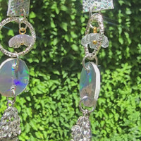 Sue - Rhinestone Dangle Earrings