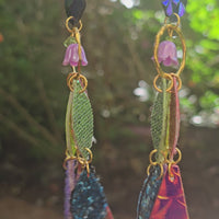 Danielle - Multicolored Iridescent Geometric Chandelier Earrings