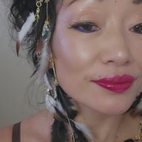 Carly - Neutral Black Feather Hair Jewelry Headpiece