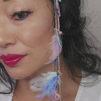 Rochelle - Pastel Feather Hair Jewelry Headpiece