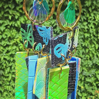 Madaline - Blue Fringe Earrings