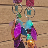 Vicky - Multicolored Purple Teardrop Long Dangle Earrings