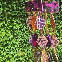 Cassandra - Purple Animal Print Diamond Dangle Earrings