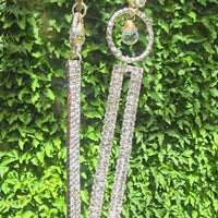 Chelsea - Rhinestone Dangle Earrings